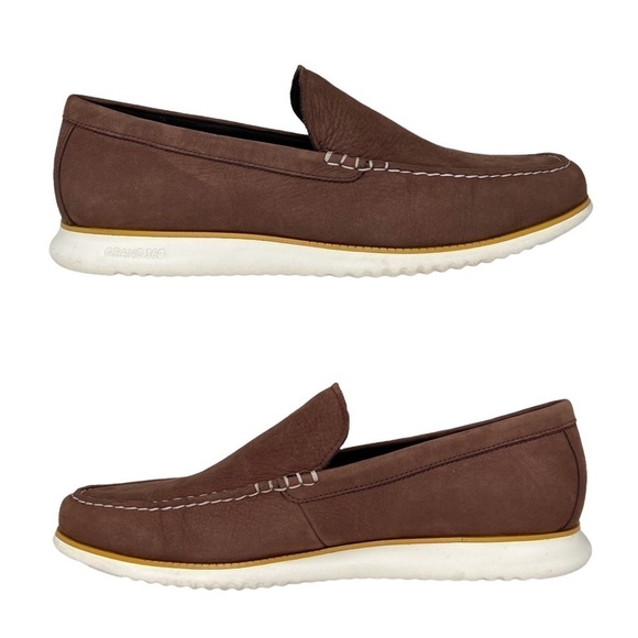Cole Haan Loafers 2. Zero Grand Venetian Brown Crafted Nubuck Men’s Size 11.5 - Picture 1 of 12